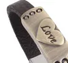 Heart Love Leather Bracelet Magnetic Clasp Vintage For Women Men Brown Color Good Quality Free Shipping