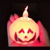 12 unids / lote Calabaza linterna del cráneo llevó la luz con pilas luces de la vela accesorios de decoración del partido de Halloween juguetes para niños