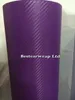 Film d'enveloppe de voiture en vinyle en Fiber de carbone 3D violet sans bulle d'air style de voiture feuille d'ordinateur portable en carbone 1.52x30 m/Roll