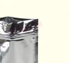 10x15cm, 100pcs / parti x silverplätering Aluminiumfolie Zip Lock Bags - Mylar Folie Plastpåsar Återförsäljbar Zipper Clip Grip Seal Matlagring