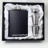 Flacon de hanche en acier inoxydable noir de 8 oz pour les cadeaux de mariage / anniversaire / Saint Valentin