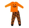 Pijama da criança Cosplay Terno Do Bebê Meninas Meninos Halloween Pumpkin Costume Crianças Sleepwear Conjuntos de Mobiliário conjuntos de roupas