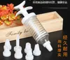 High Quality Nozzles Icing Cup Cake Cookie Decorating Tool Set Piping Syringe Modelling Tools 8 Pcs Nozzles Bakeware Tool