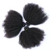 Venta de paquetes de cabello humano rizado afro brasileño 9A sin procesar 100 cabello rizado rizado virgen teje 3 paquetes lote para Blac5842054