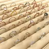 40% Off Rose Gold Ring New Korean Tail Ring Wholesales Quality Silver Wedding Love Cute Flower Pearl Crown Leaf Crystal Rhinestone Band Ring