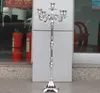 Błyszczący posrebrzany Candelabra, Enviromental Cynk Materiał 83 cm Wedding 5-broni świecznik, Kij Świeca na imprezę lub wydarzenia