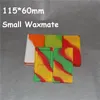 Contenitori piccoli Waxmate di forma quadrata Contenitori in gomma siliconica Vasetti di cera di stoccaggio in silicone Porta olio Dabber Contenitore grande Cera per candele