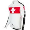 2024 Autumn Men Schweiz Cycling Jersey Tops Cykelövning cykelkläder tunn wicking tröja långärmad 2xs-6xl