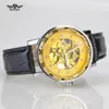 Relogio Masculino Winner Royal Diamond Design Black Gold Watch Montre Homme Kvinnor Klockor Märke Luxury Skeleton Mechanical Watch