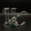 Pequeno borbulhador de 4.0 polegada mini Copo De Vidro Bongos com 2mm de espessura quartzo banger unha mini Dab Rigs tubos de água de vidro