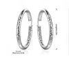 10 par / lot Biżuteria Wysokiej jakości poszycia 925 Sterling Silver Ear Hoop Kolczyki Prezenty Mody 60mm Shining Hiperbole Big Ear Ring