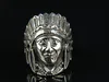 Vintage Indian Chief Head Ring Punk Hipster Style Cool Smycken Tillbehör Julklapp Hot Sale Partihandel DHL Gratis frakt