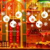 Snow Town - Adesivi murali natalizi, per finestre, grandi, rimovibili, decorative, da parete, Adornos, Navidad, per finestre, decorazioni per vetri 77