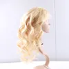 Full Lace Human Hair Wigs Lightest Blonde 613 Peruvian Hair Body Wave Glueless Lace Front Human Hair Wigs for Black White Women
