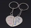 Porte-clés amoureux Porte-clés couple en forme de coeur en métal Couples deux en un porte-clés coeur Cadeau de Saint Valentin Merveilleuse bénédiction de l'amour