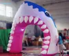 Customized Advertising Inflatable Shark Arch 4m Height Blow Up Cartoon Animal Mascot Tunnel For Outdoor Entrance Decoration