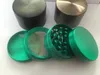 1.96 inches Metal Herb Grinders 4 parts 50mm Diameter Zinc Alloy Gunblack 4 parts tobacco grinder smoking grinder with Mini Pollen Scraper