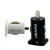 Fast Ship 100pcs USAMS 3.1A Dual USB Car 2 Port Charger 5V 3100mah Double Plug Car Chargers Adapter for HTC