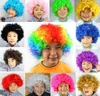 Nuevos fanáticos del payaso unisex Peluca de carnaval Disco Circus Fancy Dress Party Stag Do Fun Joker Disfraz de niño adulto Afro Peluca de pelo rizado accesorios de fiesta