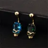 New Personality Jewelry Crystal Human Skeleton Navel Surgical Steel Rhinestone Body Navel Piercing Belly Button Rings Barbells Jewelry