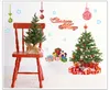 Buon Natale Albero di Natale Babbo Natale simpatico cartone animato Wall Sticker Window Home Decalcomania fai da te Decor spedizione gratuita in magazzino