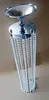 Inga blommor inklusive) Sliver Metal Crystal Stages Pillars for Wedding Centerpiece