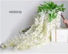 16 m długi biały sztuczny jedwabny hortensja kwiat Wisteria Garland wiszący ornament do ogrodowej domu dekoracja ślubna 7265807