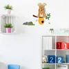 Arabische Ziffern im europäischen Stil, niedlicher Cartoon-Bär, rustikaler Stil, umweltfreundliches PVC-Wanduhr-Dekor für Kinderzimmer