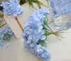 Nuevo Producto, flor de Hortensia Artificial de lujo con varilla de flores, accesorio de Hortensia de seda DIY para la decoración de la boda del hogar