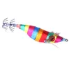 NOUVEAU réaliste coloré peint crevettes appâts de calmar artificiel 10cm 8.5g pêche en eau douce gros yeux poulpe leurre crochet pour la pêche de nuit