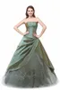 2017 Nova Moda Embroidrey A-Line Vestidos Quinceanera com Tafetá Lace Up Plus Size Doce 16 Vestido Vestido Debutante Vestidos BQ50