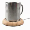 Walnut träkorn USB Cup Warmer Pad Coffee Te Milk Drinks Heating Safty Electric Desktop Warme Heat Pad Matel Base Marmor 1499828