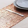 30 * 180 cm Table Runner Sequin Runners Multi Pure Color Hoge Dichtheid Tafeldekking voor Hotel Wedding Banket Decoratie-lopers