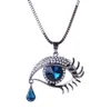 New Magic Teardrop Collier Bijoux Vintage evil eye Necklace & Pendants Angel Tears Austrian Crystal Necklace Collar Long Chain HJI271z