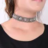 Grossist-boho krage choker silver halsband uttalande smycken vintage etniska böhmen stil turkos pärlor nacke för kvinnor # 83377