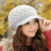 Commercio all'ingrosso femminile del cappello di Skullies di modo delle signore di inverno di autunno della protezione della pelliccia del coniglio dei cappelli lavorati a maglia delle donne eleganti di nuovo arrivo