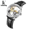 Men's watch IK Colouring Hollow Automatic Mechanical Watch with Stainless Steel BracelTransparent Unique Full Steel Man Watch 50M waterproof