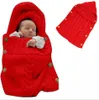 طفل محبوك قماط الوليد الرضع الكروشيه التفاف التقميط بطانية كيس النوم طفل الشتاء يلتف 10 ألوان OOA3314