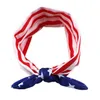 Baby Star Stripe National Flag Bowknot Headbands Girls Lovely Cute American Flag Hårband Headwrap Barn Elastiska Tillbehör 2782