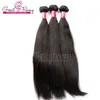 100％中国の髪の延長3本/ロットレミー人間の髪の伸びのシルキーストレートグレートリミードロップ輸送自然色クイーンヘア製品