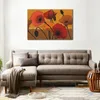 Abstract Flower Art Poppy Curry Oil Painting High Quality Hand Painted Canvas Artwork Modern for Kitchen Room Wall Decoration