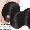 Brasiliansk kroppsvåg 4 buntar full huvud 100 obearbetat jungfru remy mänskligt hår väver förlängningar naturliga svart färg9774371