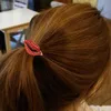 Hot Sales Fashion Korean Cute Girls Hair Clip Full Red Rhinestone Lip Hair Bands Hair Accessories Head Rope for women DHF422