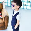 2020 summer new boys dress suit Western-style fashion fake two British children vest two-piece / high quality dresses wholesale boys