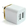 Metal Dual USB wall Charger US EU Plug 2.1A AC Power Adapter Chargers Plug 2 port for Iphone Samsung Galaxy Note LG Tablet Ipad