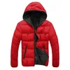 Piumino da uomo Parka all'ingrosso- Giacca invernale con cappuccio da uomo Caldo piumino invernale spesso con cappuccio casual Homme 4 colori