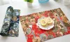 Hete verkoop Tafelmatten Serviesmatten Pads professionele op maat gemaakte hoteldoek kunst maaltijdpad Japanse stijl sushi pad theetafelmat