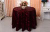 Europa Stijl Elegante Rose Bloemblad Garland Patroon Ronde Tafelkleden Bruiloft Tafelkleden voor Banket Bruiloft Decoraties Levert