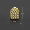 Iced out de dentes de ouro de zircão Grillz Micro Pave Superior e Bottom Grills