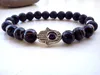 SN0296 Lava Hamsa pulsera Eye Bead Jewelry Buena mano pulsera Fátima mano pulsera Envío Gratis